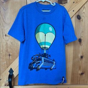Fortnight Blue Short Sleeve Tee with Graphic Design Boy’s Size Large (10/12)